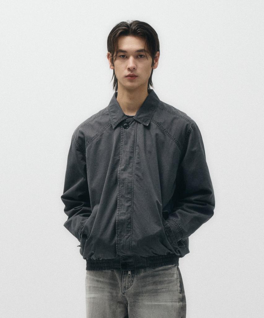 Ecorr Cotton Harrington Blouson Jacket_Charcoal