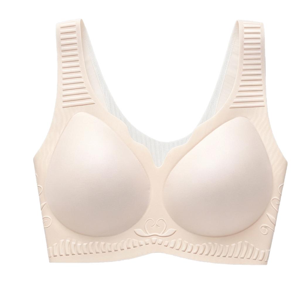 Zeriluna Summer Cool-Touch Skin-Friendly Underwear Women's wireless push-up bra with side support, comfortable tank top style, thin design