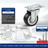 4pcs Quality 1.5 inches Wheel Caster Heavy Duty Wear Resistant Furniture Wheels PVC Rubber No Noise Rotating Wheels Furniture