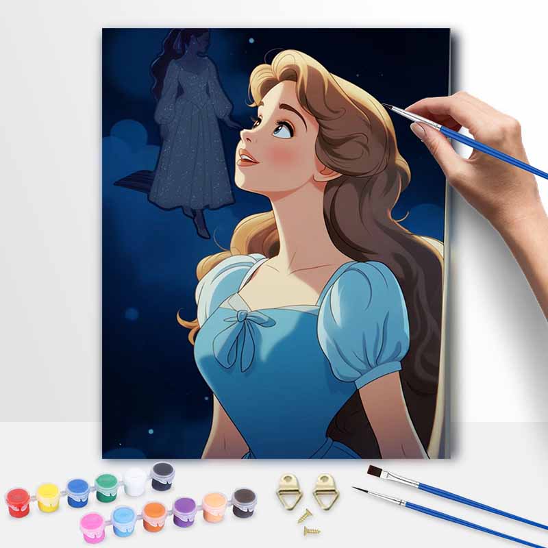 Disney Cinderella princess digital oil painting art painting kit manual diy painting for home decorations