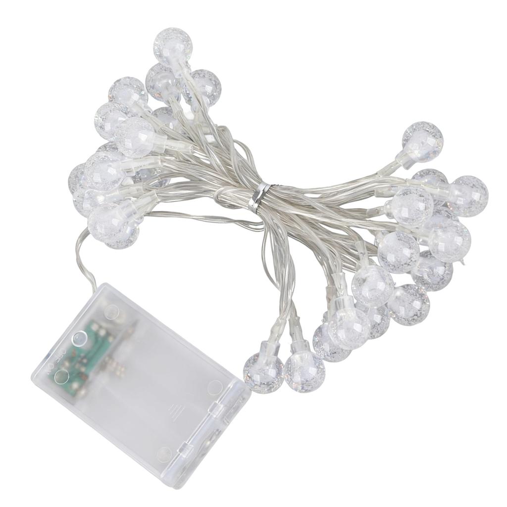 Globe String Lights Battery Powered Type Colored IP66 Waterproof LED Bulb String Lights for Christmas Holiday Decorations