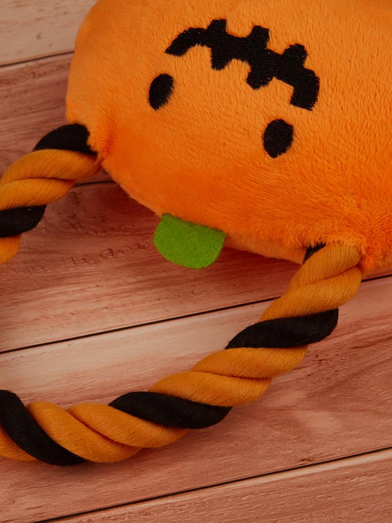 Hundleksaker för Små Medelstora Raser Halloween Pumpa & Fladdermus Rep Tuggleksak Hållbara Tuffa Pipande Valpleksaker för Husdjursgåvor Mjuk Plus