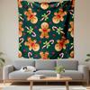 Gingerbread Men and Candy Canes Pattern Patterned Tapestry Decorative Wall Hanging, Home Bedroom Living Room Decor