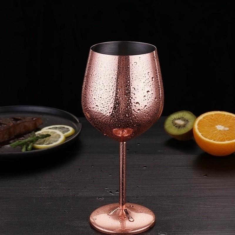 500ml  304 Stainless Steel Goblet  Beer Cup  Juice Drink Goblet  Shatterproof Party  Bar Large-Capacity Goblet Bar Metal Mug