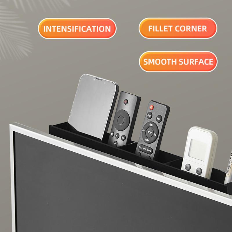 Wall Mounted Remote Control Organizer Box Space Saving TV Countertop Sorting Rack for Living Room Bedroom Hotel Room Use