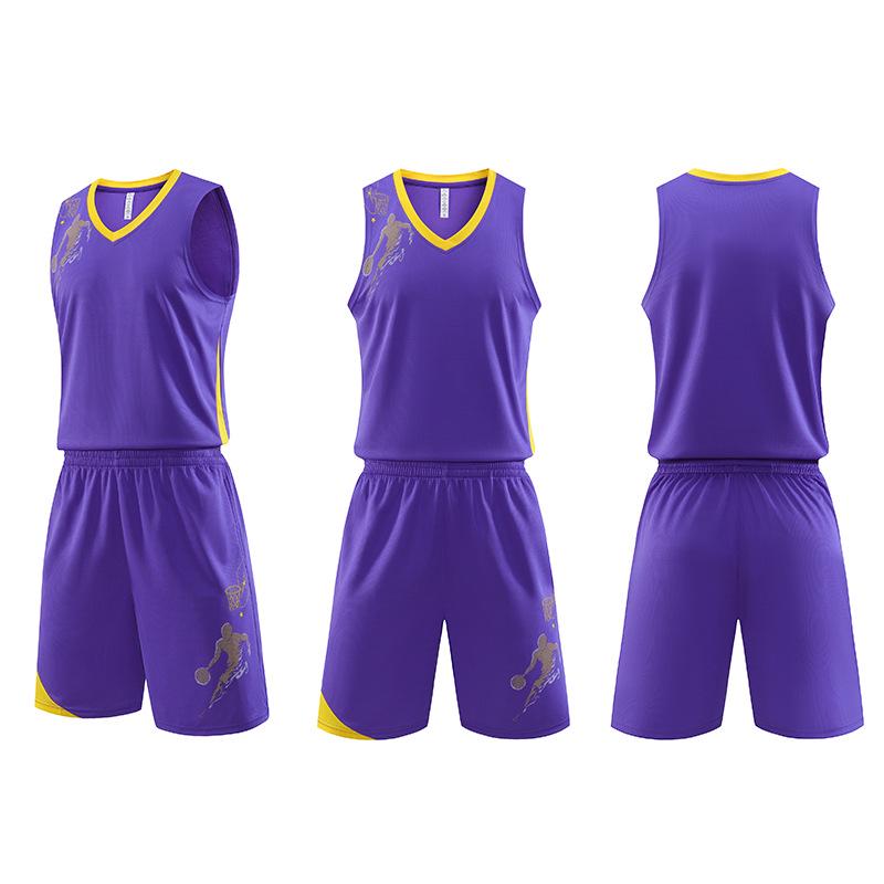 

Men s and Women s Basketball Team Uniform - Sports Tank Top Set XL фиолетовый