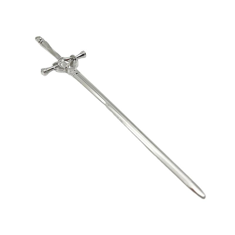 

Alloy Sword Hairpin New Chinese Style Hanfu Hair Accessory Long Sword Hair Stick Elegant Bun Updo for Traditional Costume