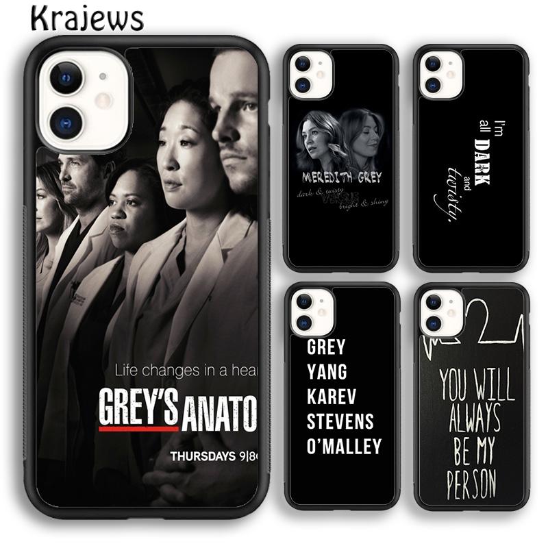 Krajews You're My Person Greys Anatomy Phone Case For iPhone 17 Air 16 15 14 plus 11 12 13 pro max coque Shell Fundas