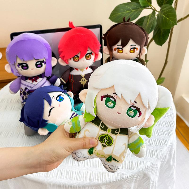 Anime Genshin Impact Dolls Nahida Zhongli Raiden Shogun Furina Venti Plush Toy Room Decor Hobbies Collection Fans Gifts