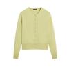 MD Autumn New Women Clothes Commuter Style Solid Soft Glutinous Fleece Blended Round Neck Knitted Cardigan 5770593