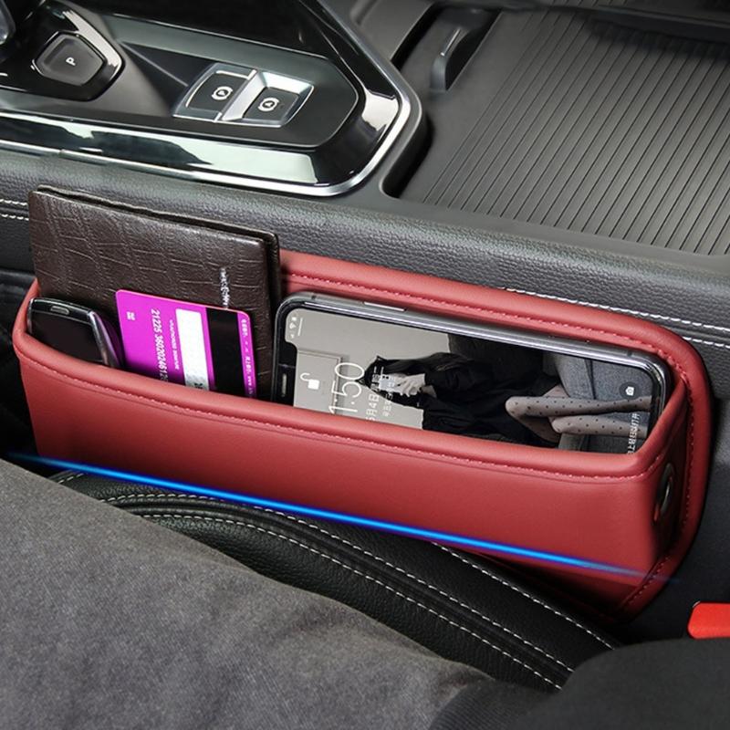 Universal Car Seat Gaps Organizer Not Slip Multiple Layer Storage Box Simple Installation for Phones Key Cards & Beverag