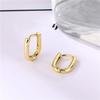 1 Pair Circle Ear Hoop Earrings U-shaped Women's Dangle Hoop Earring Gift