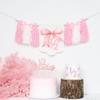 Girls Half Birthday Decorations 6 Month 1/2 Butterfly Birthday Tassel High Chair Banner Pink Room Party Decorations