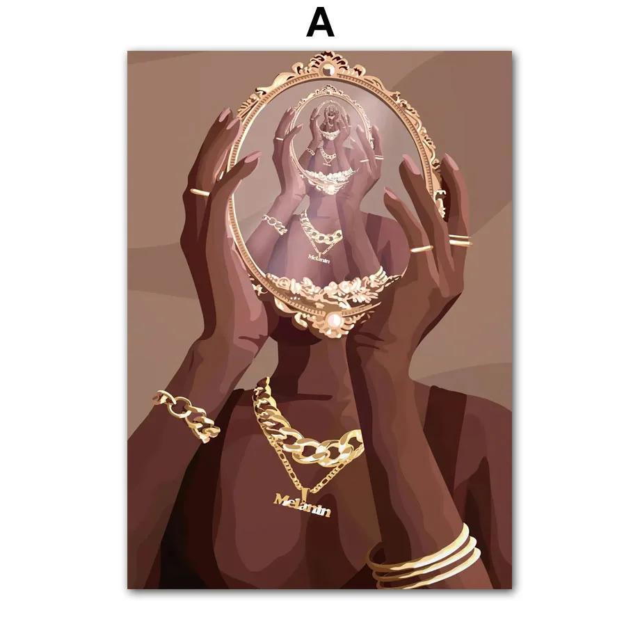 

Modern Wall Art for Living Room Decoration, Nordic Posters and Prints, Black Fashion, Girl Hip Pop, Canvas Painting, Bedroom Pic 21x30cm No Framed