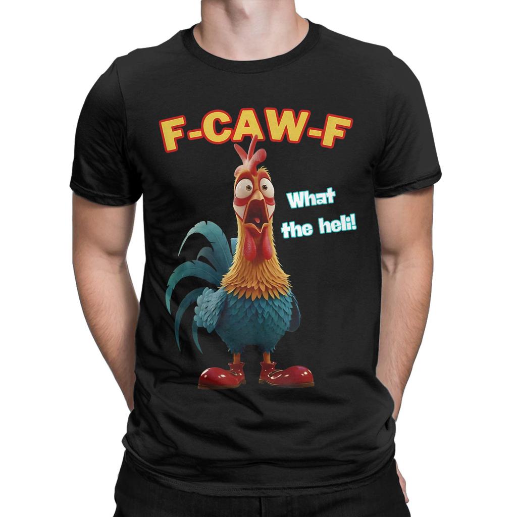 Herren Lustiges Huhn F-Kräh-F Was zum Teufel T-Shirt Geflügel Humor 100% Baumwolle Oberteile Lustiges Kurzarm-T-Shirt Druck T-Shirt
