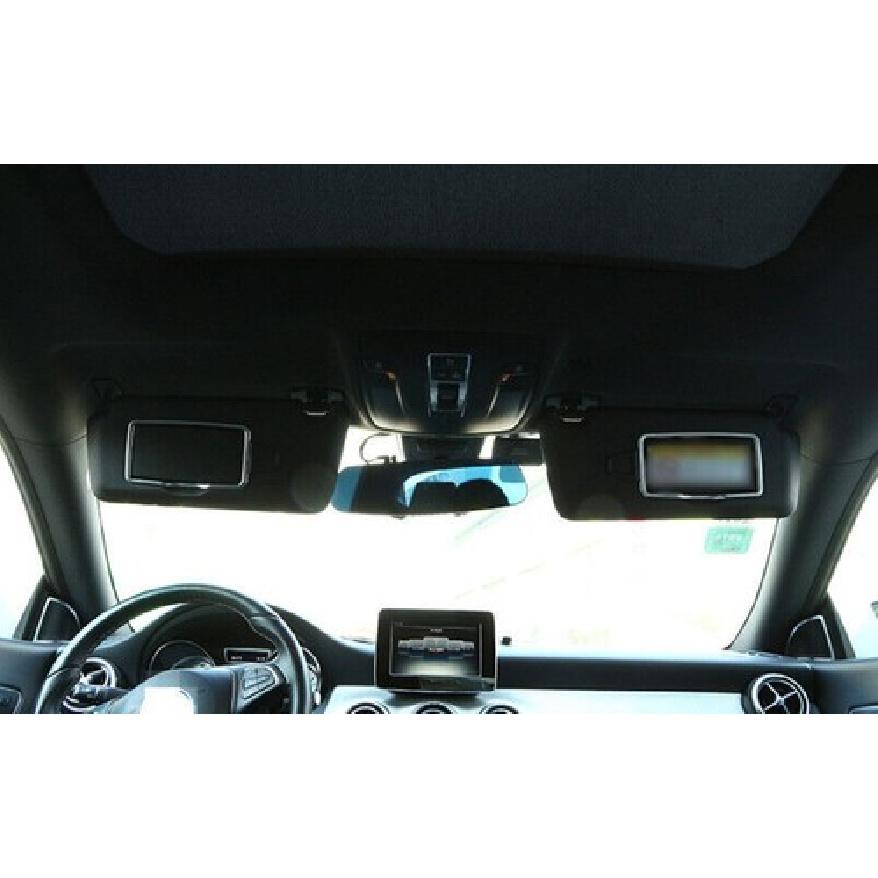 Cosmetic Mirror Decor Border Frame Trim ABS Silver For Mercedes-Benz GLK 09-15