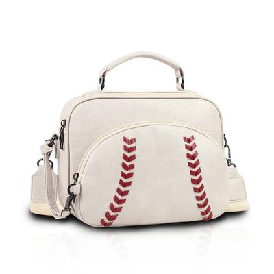 Ladies' Crossbody Bag 2-in-1, Baseball-shaped Hand-held Shoulder Bag, Small Bag Detachable Strap Woven
