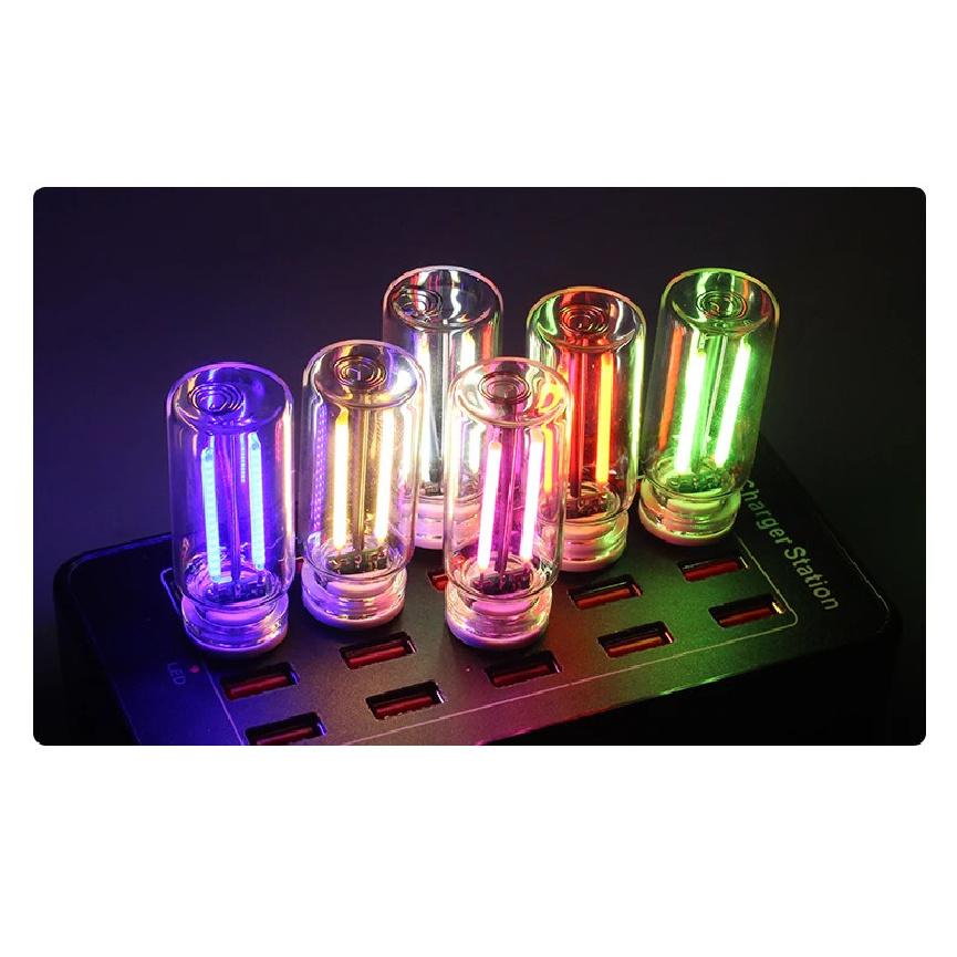 Car Atmosphere Light USB Night Light Touch Dimming LED Filament Lamp Portable Lighting Plug&Play Decorative Ambient Lamp