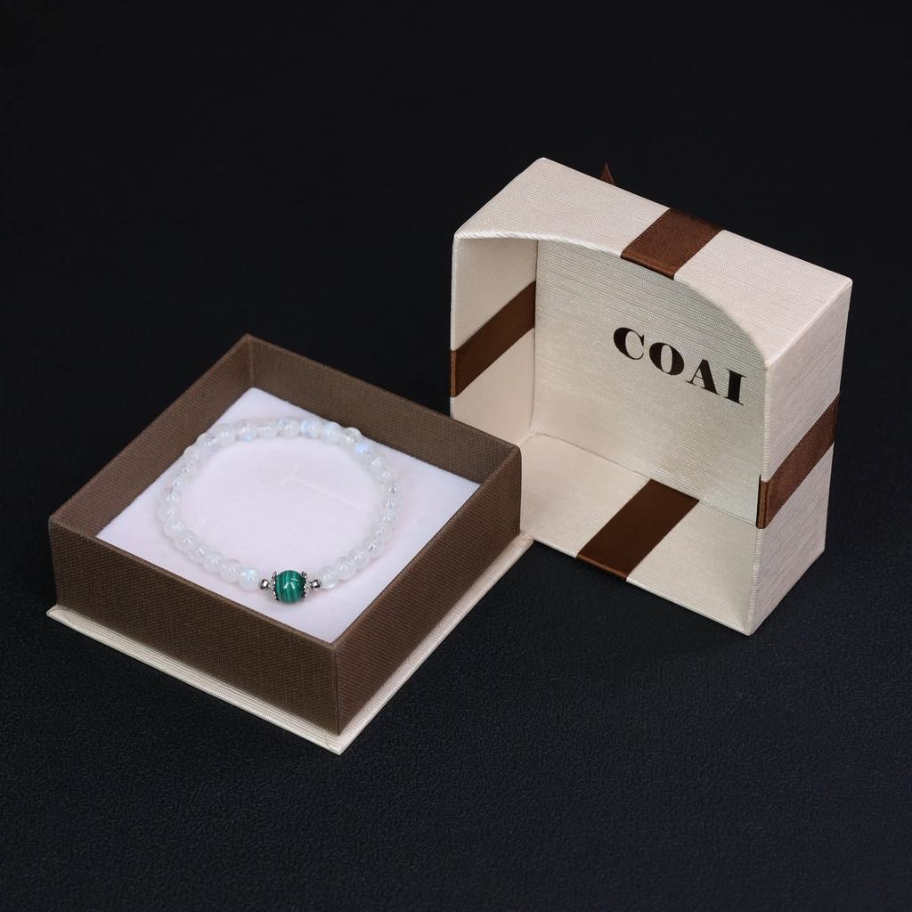 [Koai] Moonstone and Malachite June Birthstone Bracelet