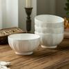 Cremewind Keramik Reisschüssel Premium-Sinn Schlichte Frühstücks-Porridge-Suppenschüssel Rund Praktisch Zuhause Täglich Salatschüssel