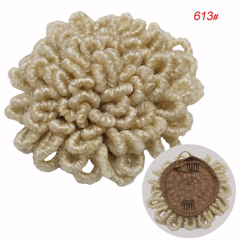 African Iron Wire Synthetic Fiber Dreadlocks Hair Bun