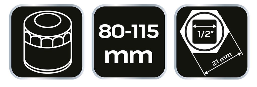 Automatic Oil Filter Wrench 80 - 115 Mm