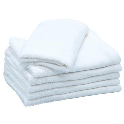 19inch White Face Towel Set of 6 160g 100% Cotton 34×86cm Thin Quick-Dry Long Commercial Use Spa Sauna Hotel