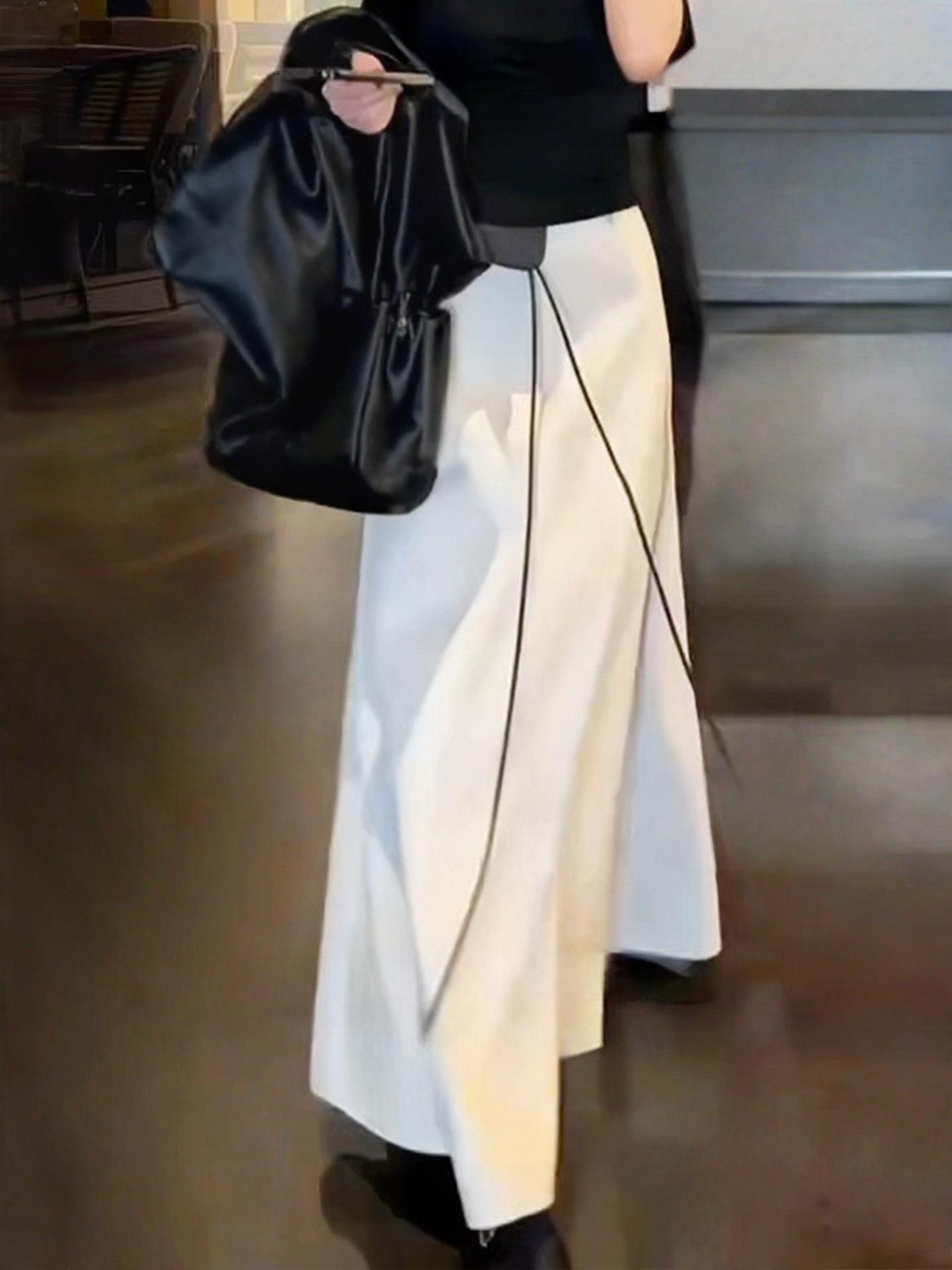 2025 High-Waisted Wool Plaid A-Line Skirt - Women s French-Inspired Loose Mid-Length Small абрикосовый