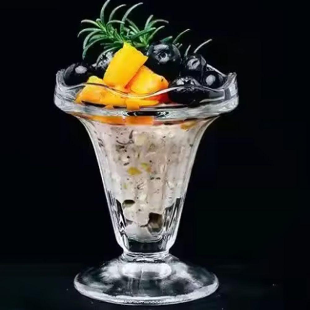 Transparent Ice Cream Cup Elegant Glass Goblet Creative Glass Pudding Cups  Dining Utensils