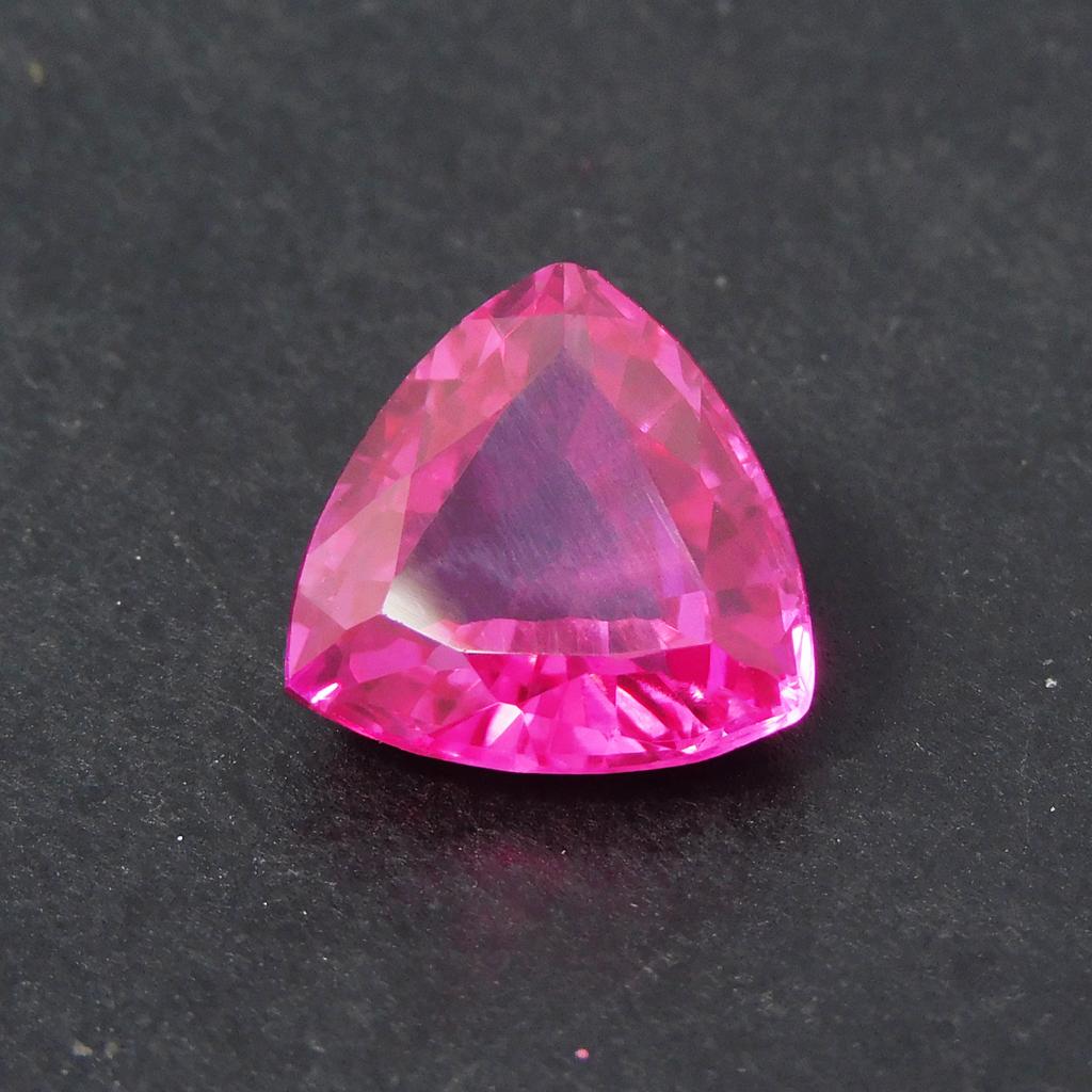 Loose Gemstone Natural CERTIFIED 5.15 Ct Trillion Cut Pink Ruby Ring Size