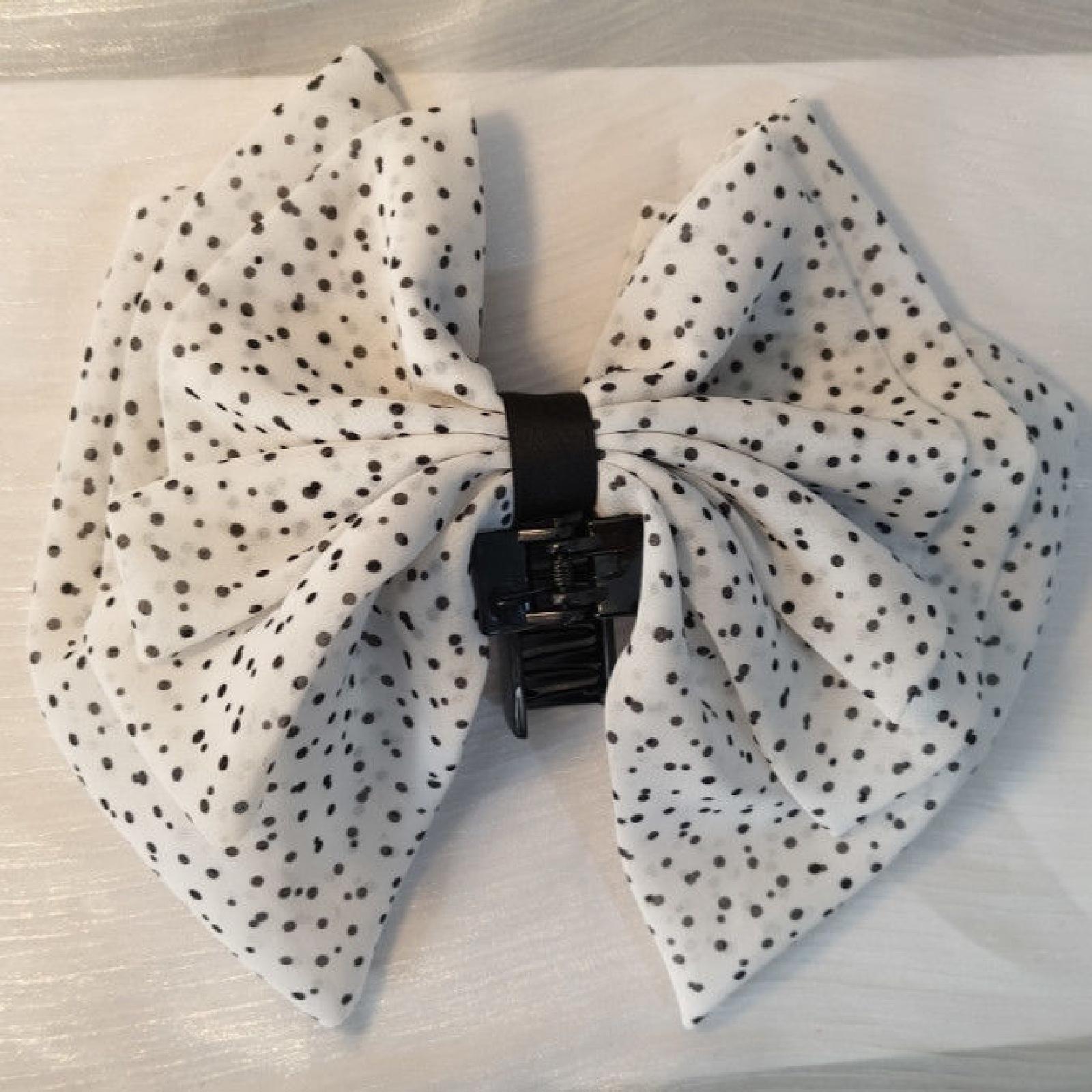 

1PC Vintage Polka Dot, Bow, Grab Clip, Small, Shark Clip, Half Tie Hair Clip, Temperamental Hundred, Hair Accessory, Headwear 1pc