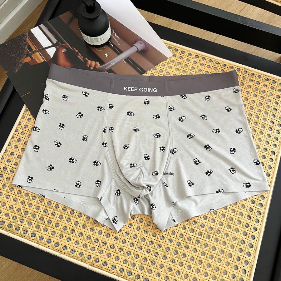 

NS169 Мужское антибактериальное нижнее белье с мультяшным щенком - Мягкое, милое и бесшовное, полностью хлопковое L