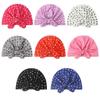 Spring and Summer New Solid Color Polka Dot Baby Hat, Cute Rabbit Ears Breathable Indian Knotted Baby Fetus