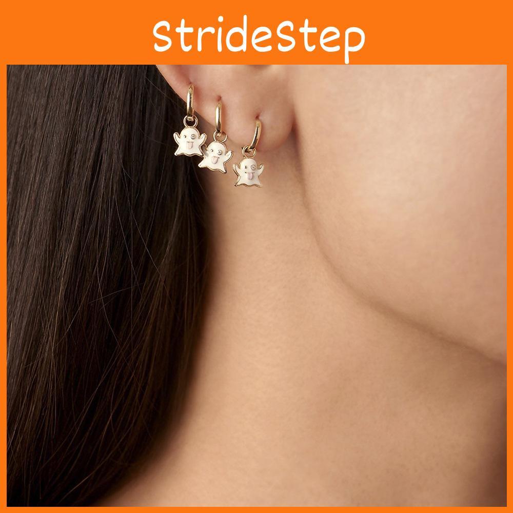 Sophisticated White Diamond Ghost Alloy Earrings Set Ideal For Special Occasions