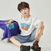 Duoduo Boys' Cool-Touch Cotton Cartoon Letter Print T-Shirt
