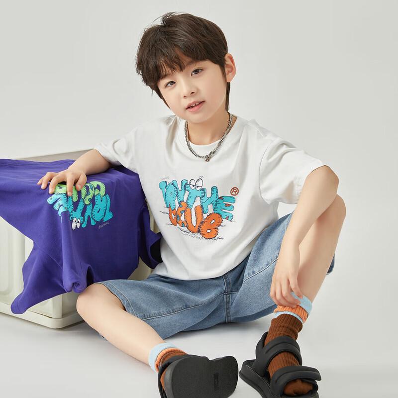 Duoduo Boys' Cool-Touch Cotton Cartoon Letter Print T-Shirt