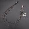 Metal Cross Pendant Waist Chain Hiphop Rock Punk Trousers Chain Keychain Jewelry Jean Accessory