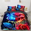 Red Roses Duvet Cover Set Queen Size King Full 3D Bedding Sets Flower Pillowcase Quilt/Comforter Cover sets Linens Bed 140x200