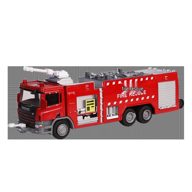 Alloy Fire Truck Toy Model: 119 Firefighter Rescue Vehicle for Kids