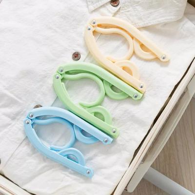 1/12Pcs Multifunction Folding Clothes Hangers Plastic Compact Clothes Hangers Travel Clothes Rack