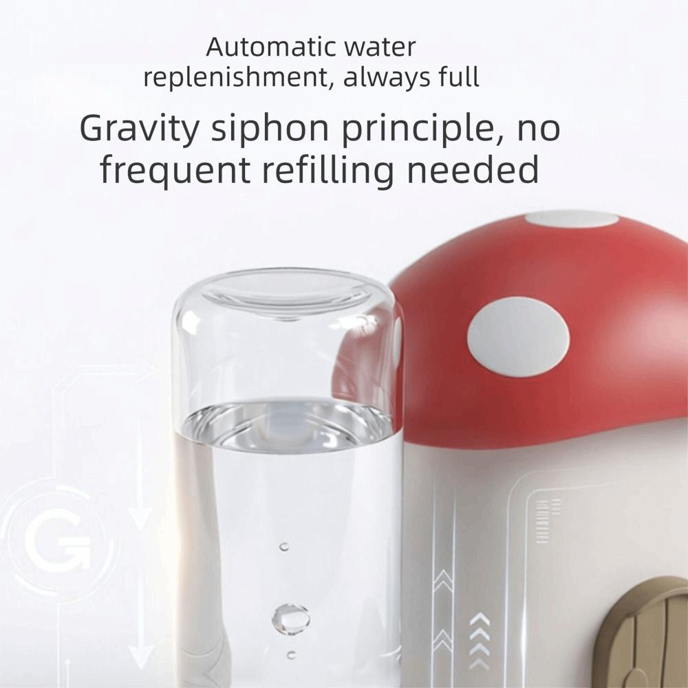 2 in 1 Mushroom Pet Automatic Feeder Large Capacity Gravity Refill Cat Water Dispenser Moisture-proof Dry Wet Separation
