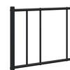 Metal Bed Frame with Headboard Black 120 x 200 cm
