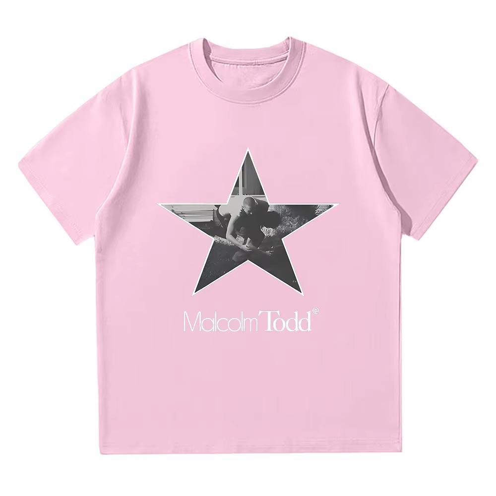 Malcolm Todd Star Logo Graphic T Shirts Cotton Casual Streetwear Tops Women Men Crewneck Short Sleeve T-shirts
