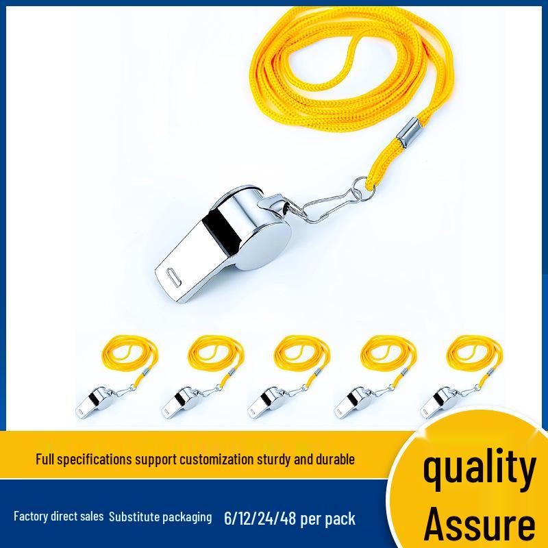 Metal High-Pitched Survival Whistle for Referees, Coaches, and Children
