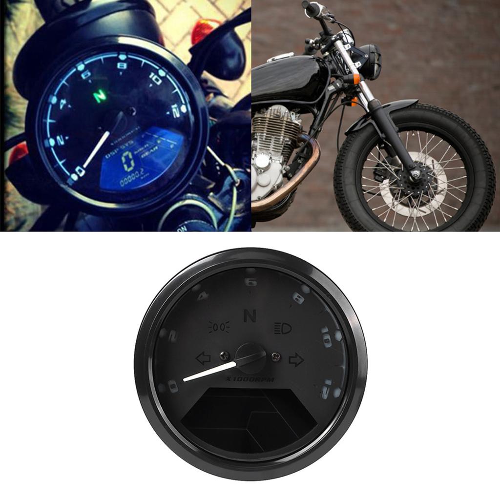 Motorcycle LCD Gauge Anti Glare Tachometer Odometer Oil Meter Multifuncation Parts