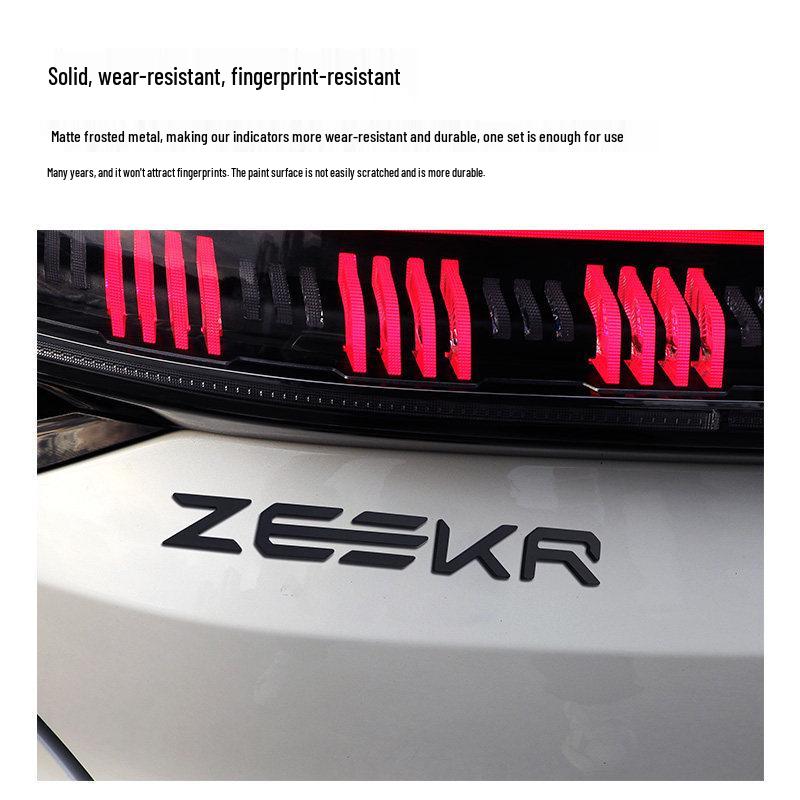 Zeekr Touareg Car Logo Matte Black Metal Exterior Badge