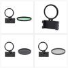 Phone Camera Filter Holder 67 Mm with Clamp Mount for Smartphones, Cold Shoe and Quarter Thread Port for Travel Video