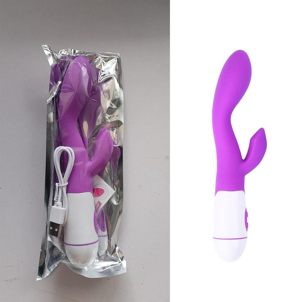 30-Frequency Vibrator Women's Silicone Fashion G-Spot Double Shock AV Stick Handheld Masturbation Massager Adult Sex