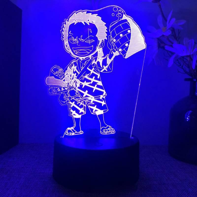 One Piece Led Night Light Kids Bedroom Decor Luffy Roronoa Zoro Lamp Acrylic