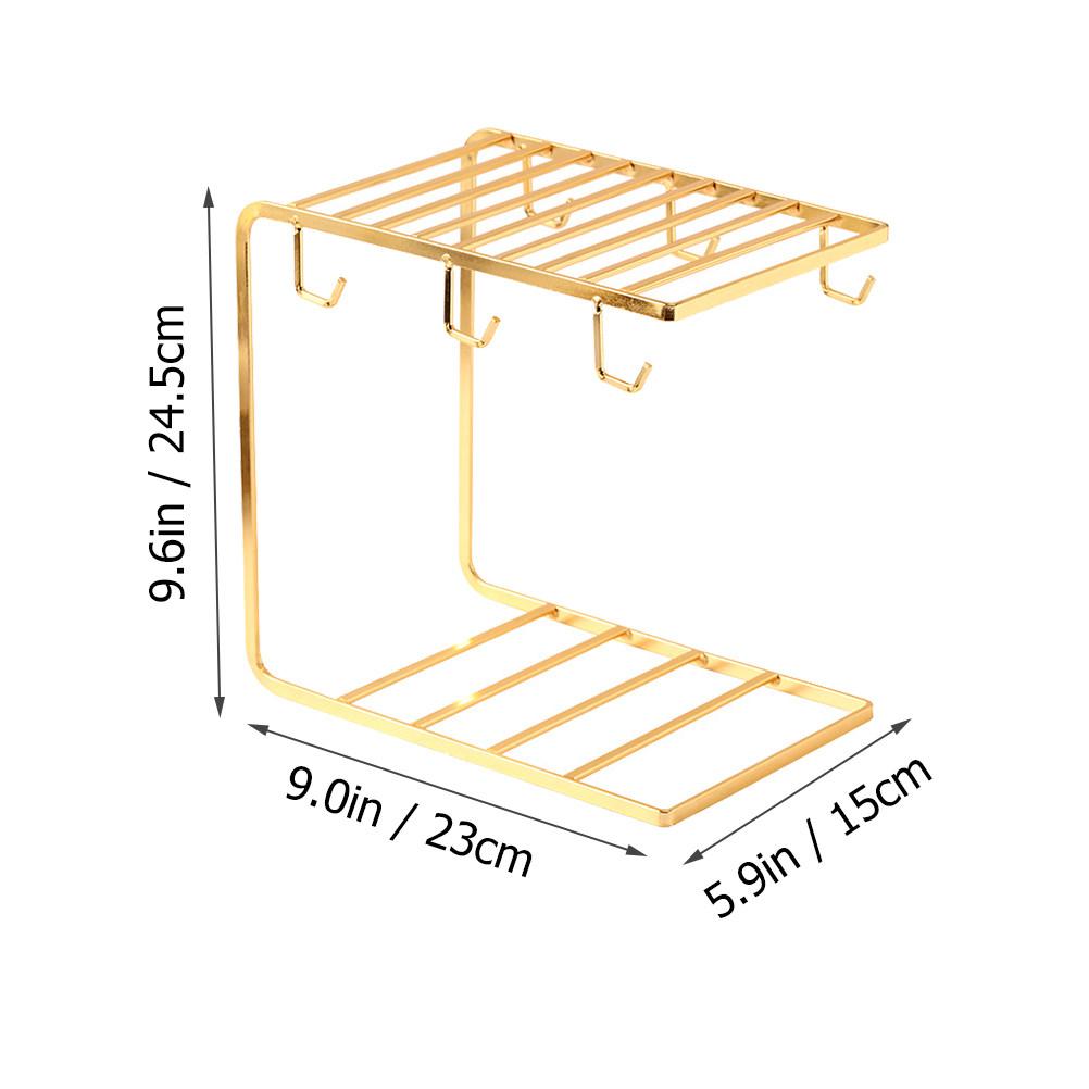 Glass Cup Draining Rack for Kitchen Counter Dish Drying Stand Mug Holder Organizer Space Saving Cup Storage Rack for Home Office